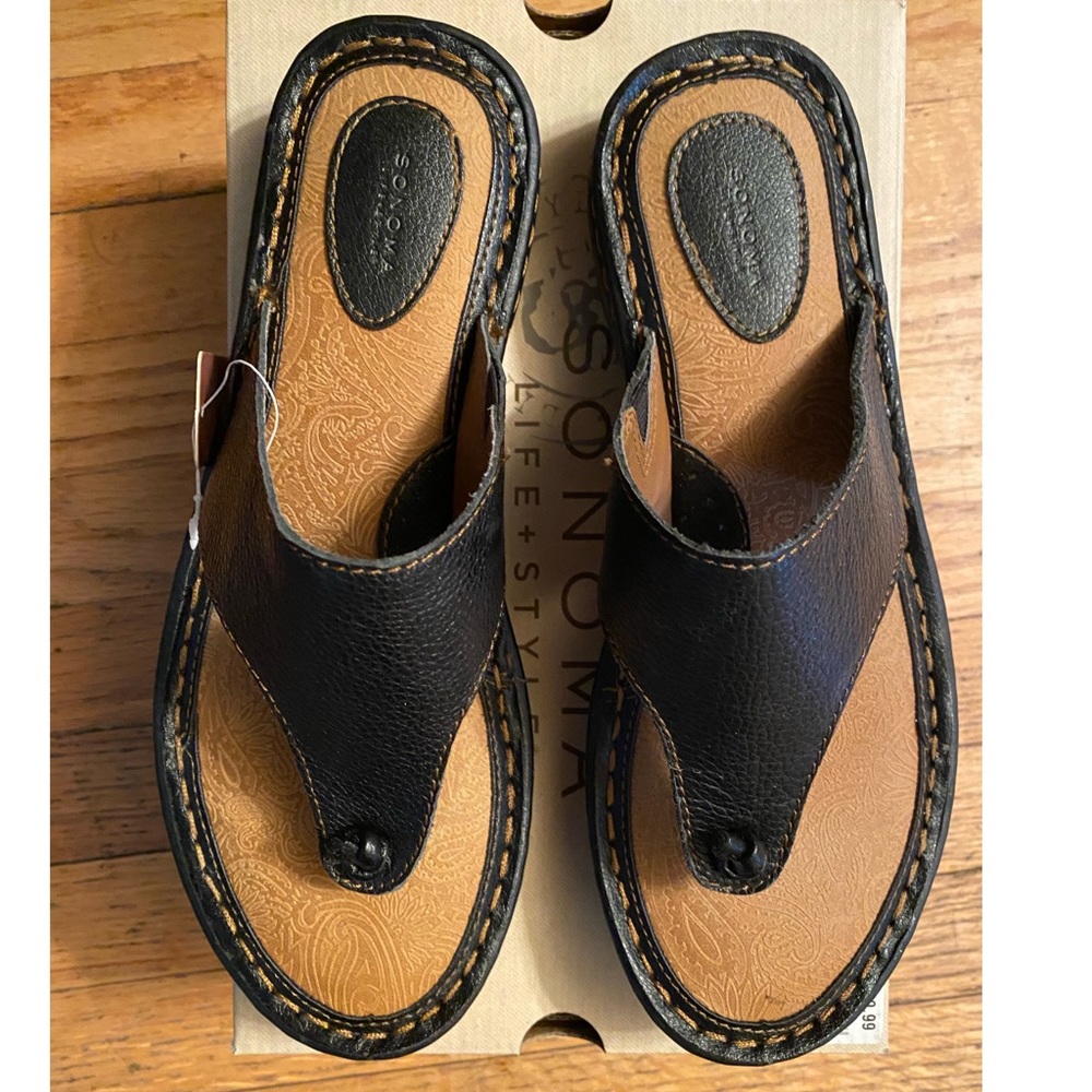 NWT Sonoma upper leather 7.5 sandals
